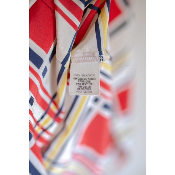 Anne Klein II 100% Silk Womens Button Down Blouse SZ 2 - Picture 9 of 10